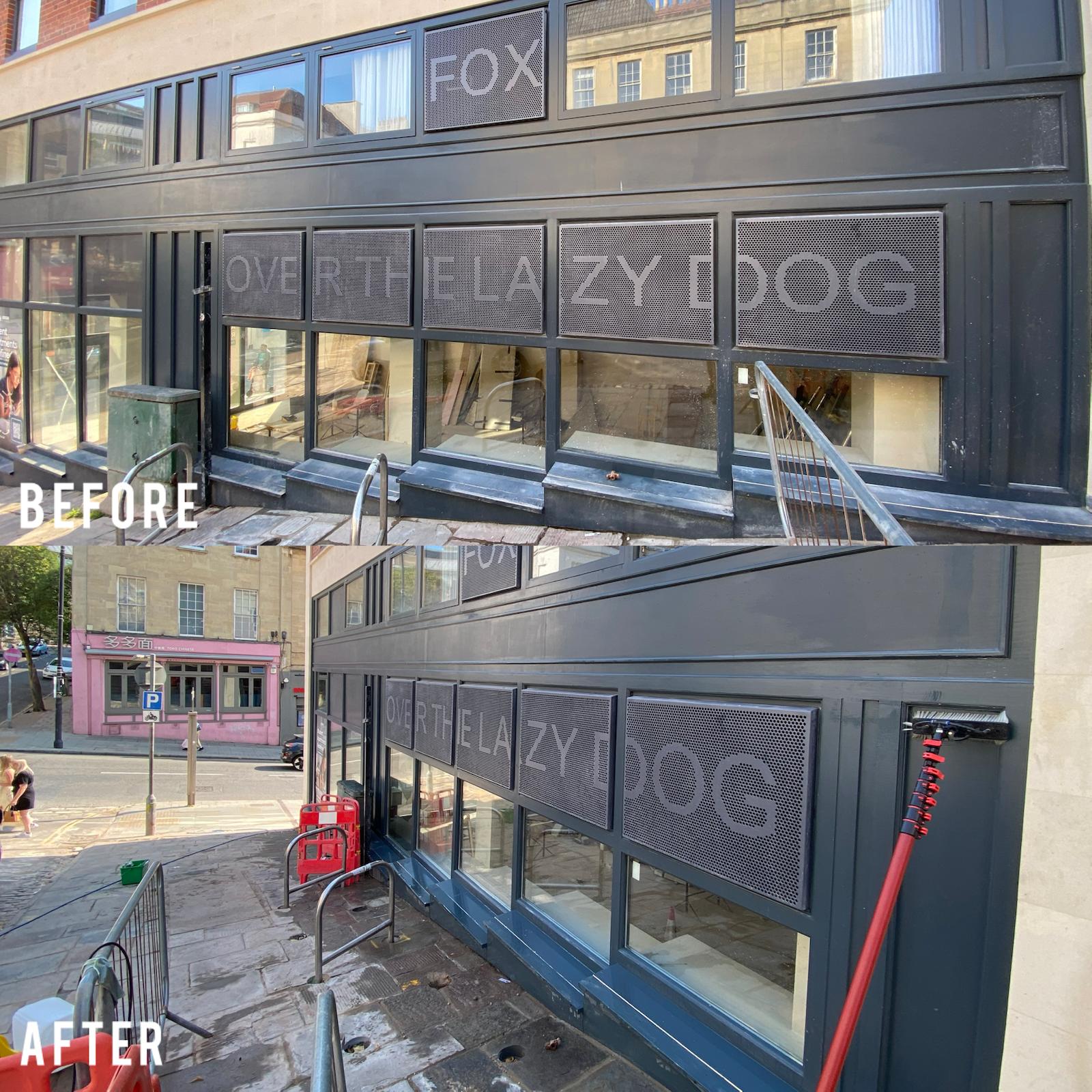 property in bristol getting windows cleaned