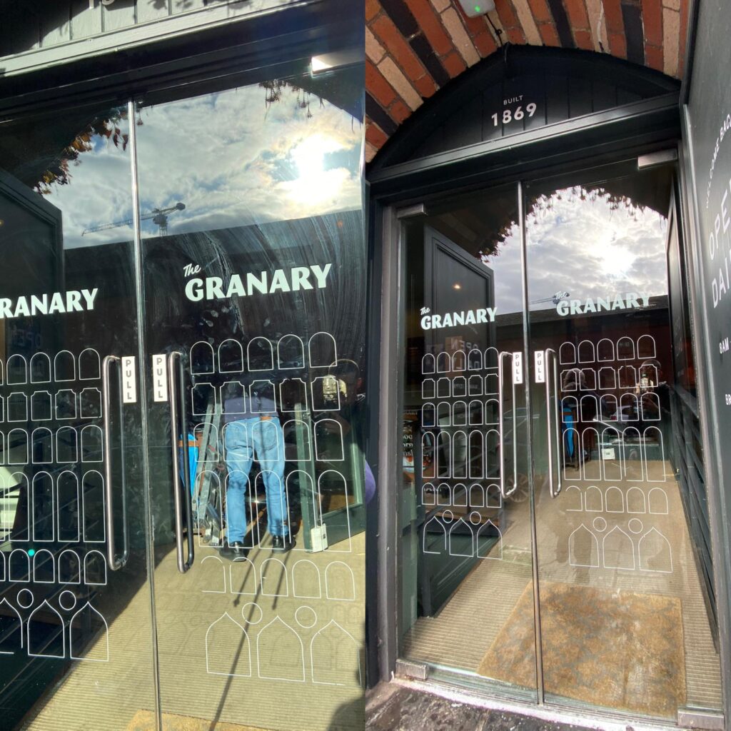 window cleaning in bristol for a shop